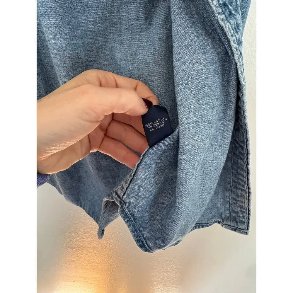 Ralph Lauren Vintage Kids Chambray Button Up Size 6